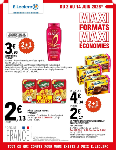 MAXI FORMATS MAXI ÉCONOMIES