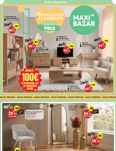 Maxi Bazar - Brochure de la boutique Maxi Bazar valable du 10/06/2026 des dernières annonces