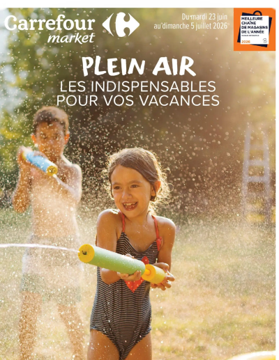 Carrefour Market Jeux, jouets plein air et vacances de la boutique Carrefour Market valable du 23/06/2026 des dernières annonces