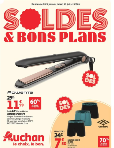 Auchan - Soldes d'été de la boutique Auchan valable du 24/06/2026 des dernières annonces