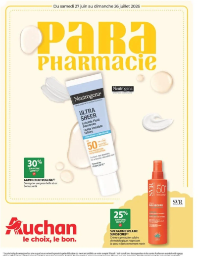 Auchan - Parapharmacie, beauté de la boutique Auchan valable du 27/06/2026 des dernières annonces