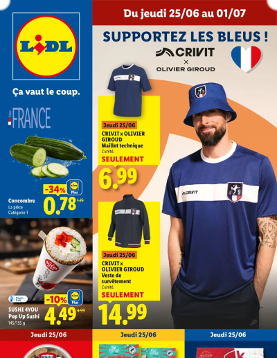 LIDL catalogue de la boutique LIDL valable du 25/06/2026 des dernières annonces