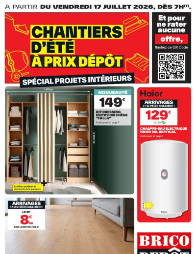 CHANTIERS D'ÉTÉ À PRIX DÉPÔT SPÉCIAL PROJETS INTÉRIEURS