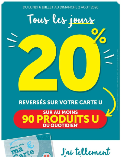  Catalogue U Express - Ma sélection Carte U Juillet de la boutique U Express valable du 06/07/2026 des dernières annonces