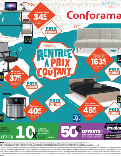  Catalogue Conforama catalogue de la boutique Conforama valable du 21/07/2026 des dernières annonces