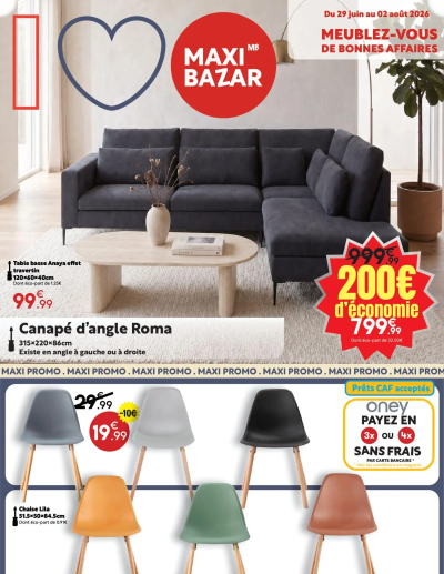 Maxi Bazar catalogue de la boutique Maxi Bazar valable du 29/06/2026 des dernières annonces