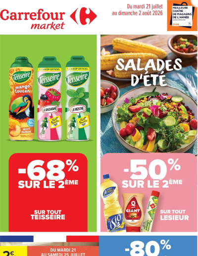 Carrefour Market catalogue de la boutique Carrefour Market valable du 21/07/2026 des dernières annonces