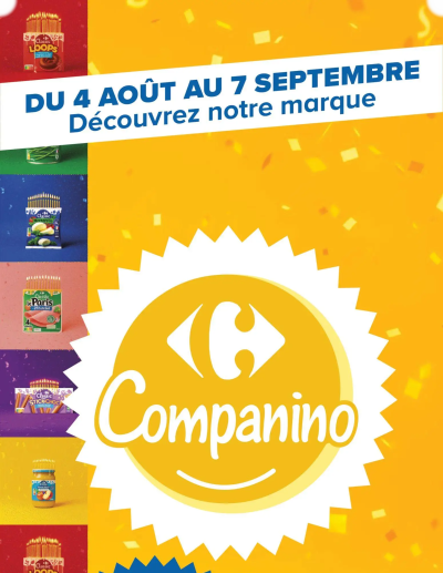 Carrefour Découvrez la marque carrefour companino de la boutique Carrefour valable du 04/08/2026 des dernières annonces