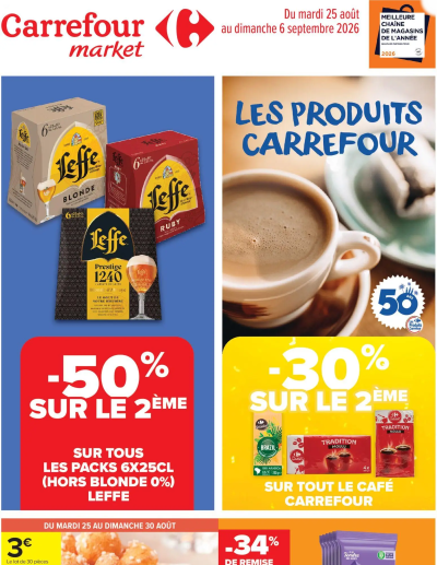 Carrefour Market Les produits carrefour de la boutique Carrefour Market valable du 25/08/2026 des dernières annonces