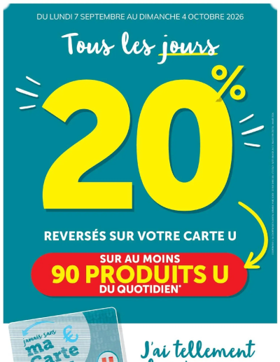 U Express - Ma sélection Carte U Septembre de la boutique U Express valable du 07/09/2026 des dernières annonces