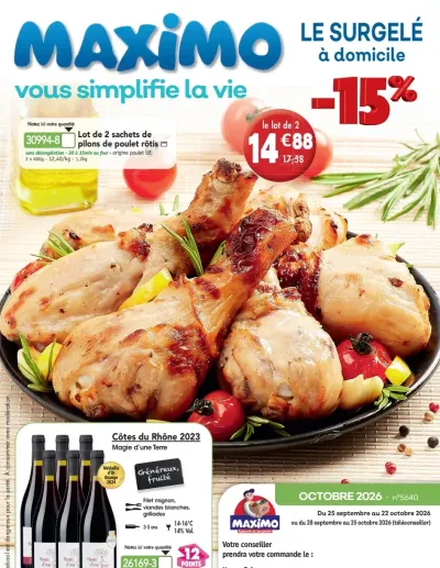 Catalogue Surgelés Maximo Octobre 2026