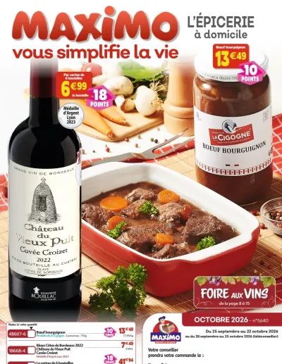 Catalogue Epicerie Maximo Octobre 2026