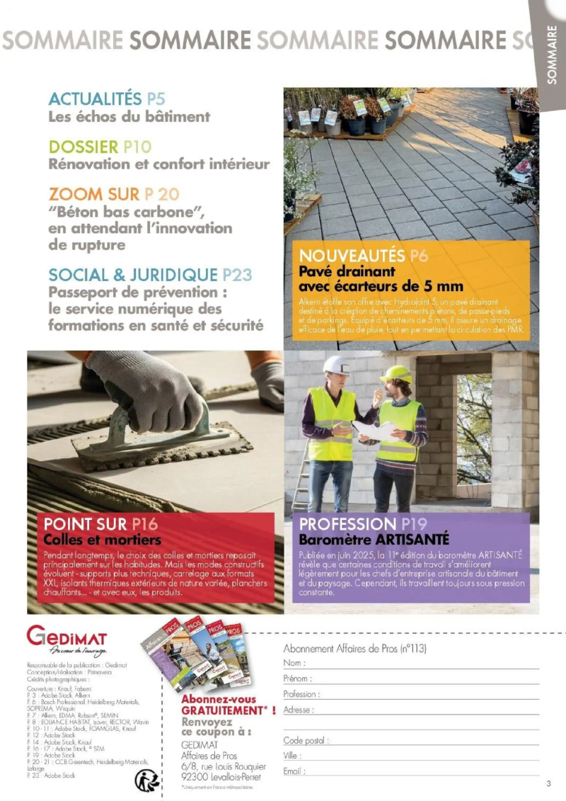 Gedimat catalogue du 01/01 – page 3