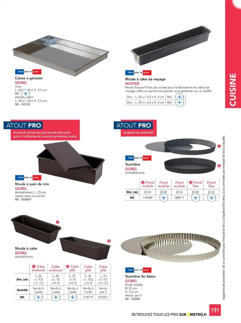 Metro catalogue du 01/01 – page 191