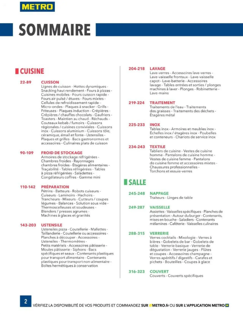 Metro catalogue du 01/01 – page 2