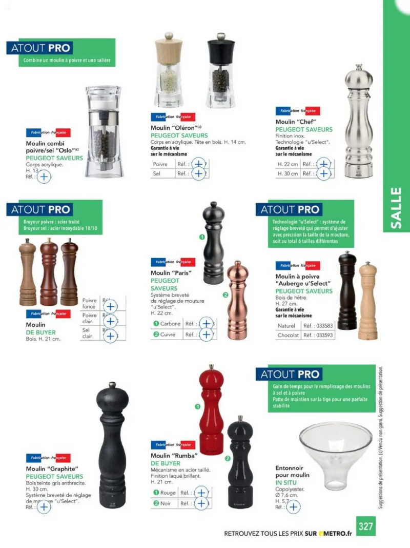 Metro catalogue du 01/01 – page 327