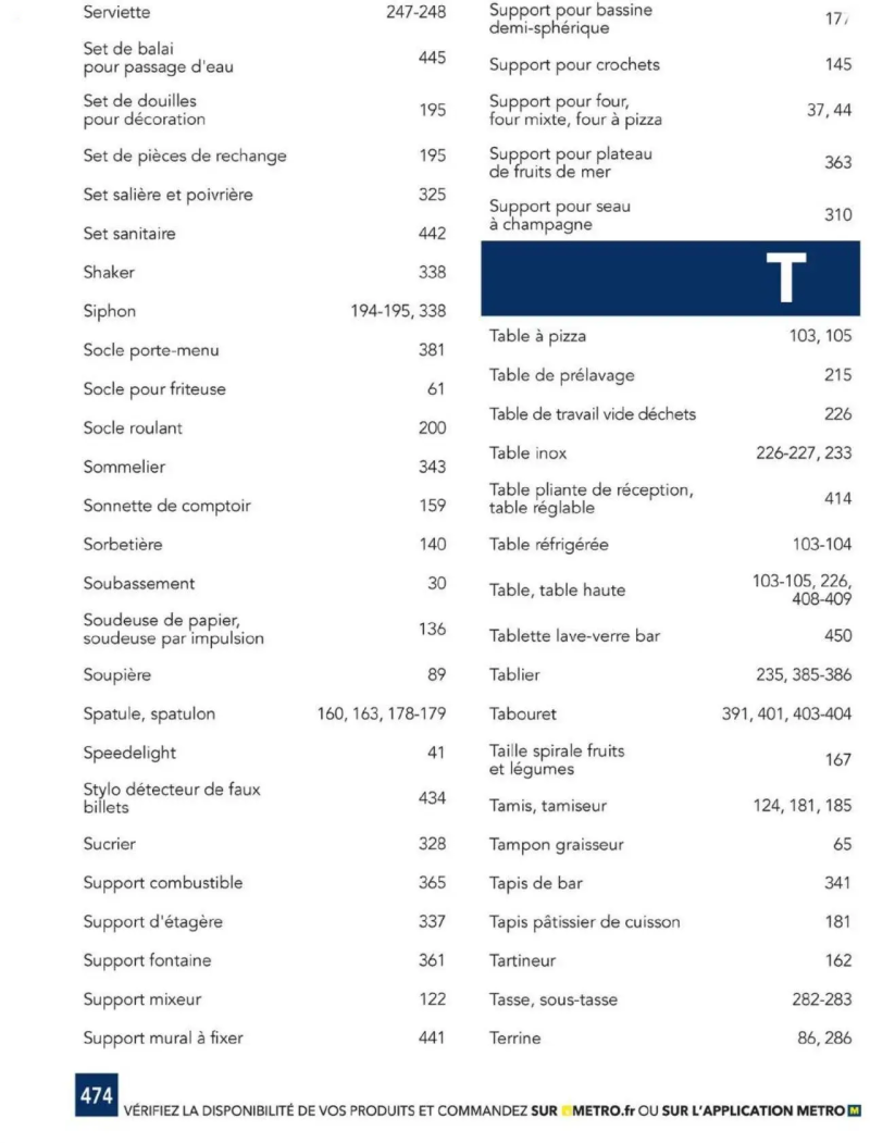Metro catalogue du 01/01 – page 474