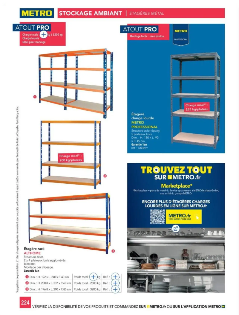 Metro catalogue du 01/01 – page 224