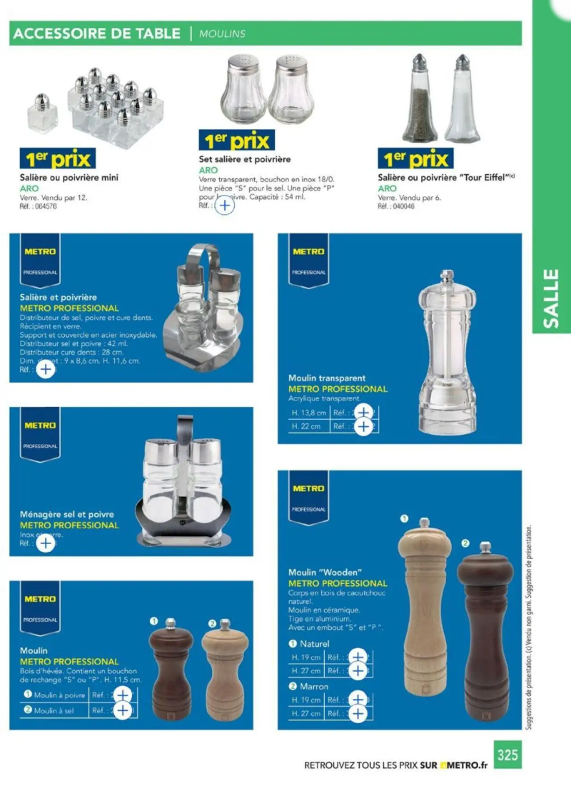 Metro catalogue du 01/01 – page 325