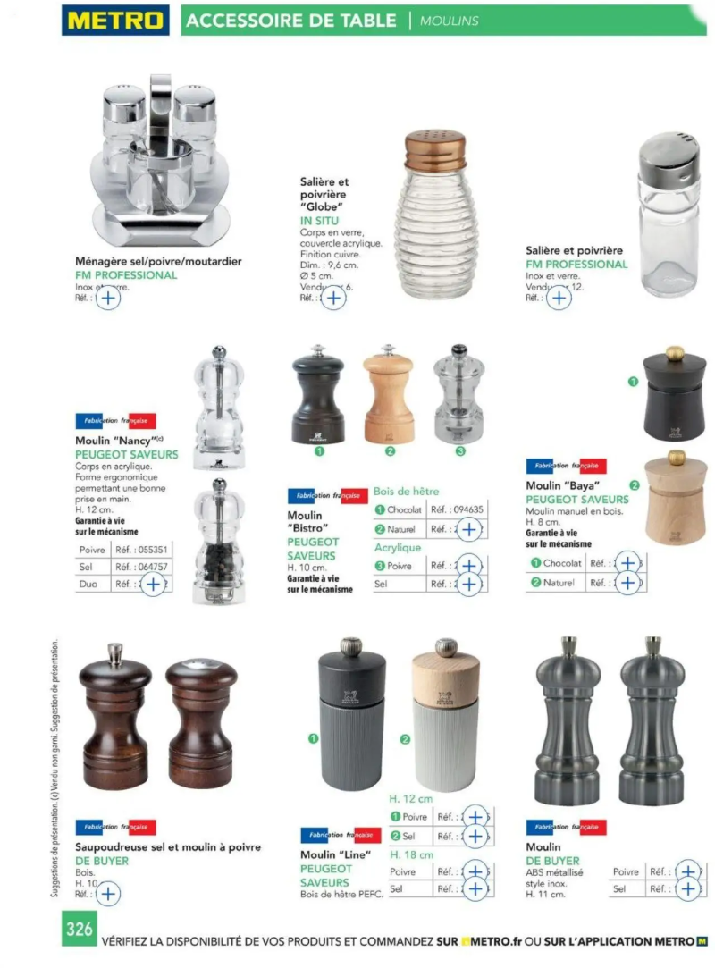 Metro catalogue du 01/01 – page 326