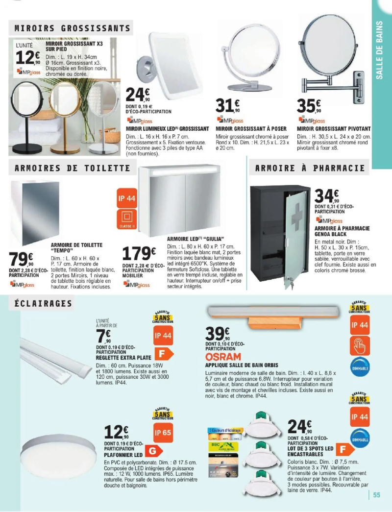 Brico E.Leclerc catalogue du 06/01 – page 55