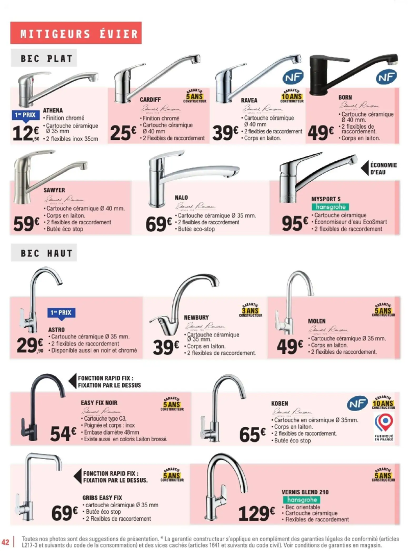 Brico E.Leclerc catalogue du 06/01 – page 42
