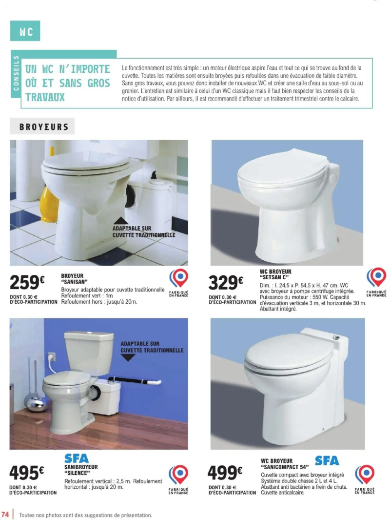 Brico E.Leclerc catalogue du 06/01 – page 74