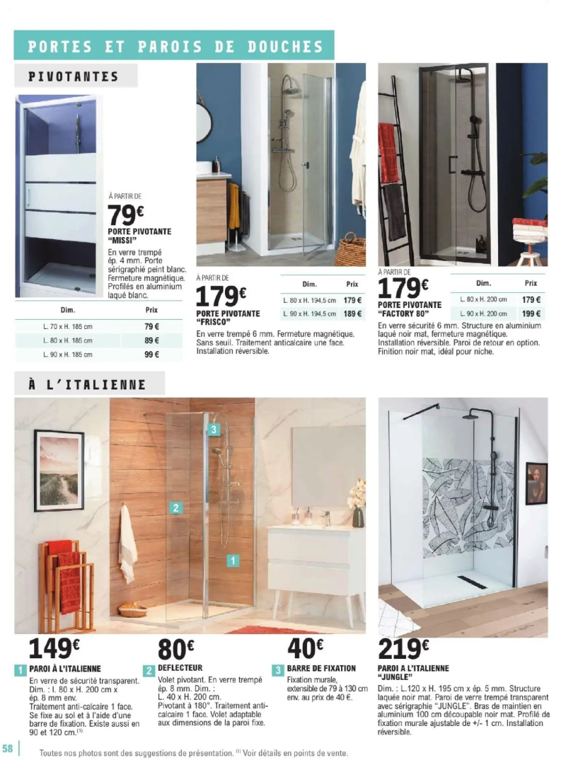 Brico E.Leclerc catalogue du 06/01 – page 58