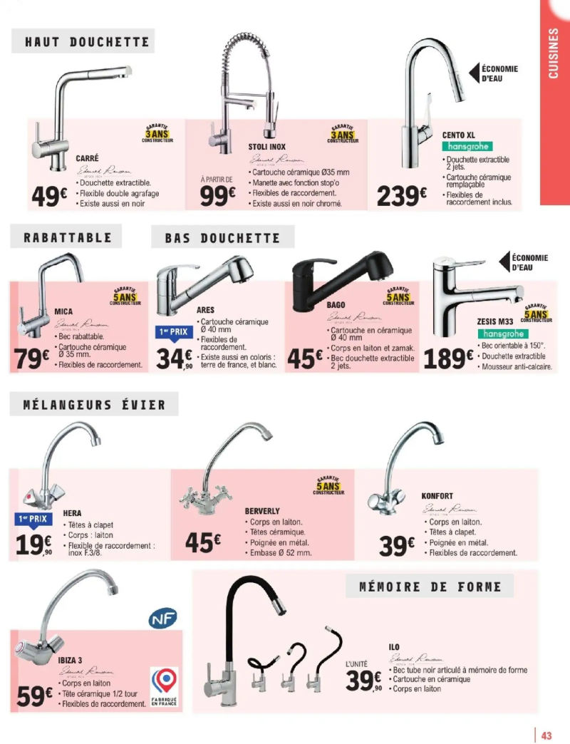 Brico E.Leclerc catalogue du 06/01 – page 43