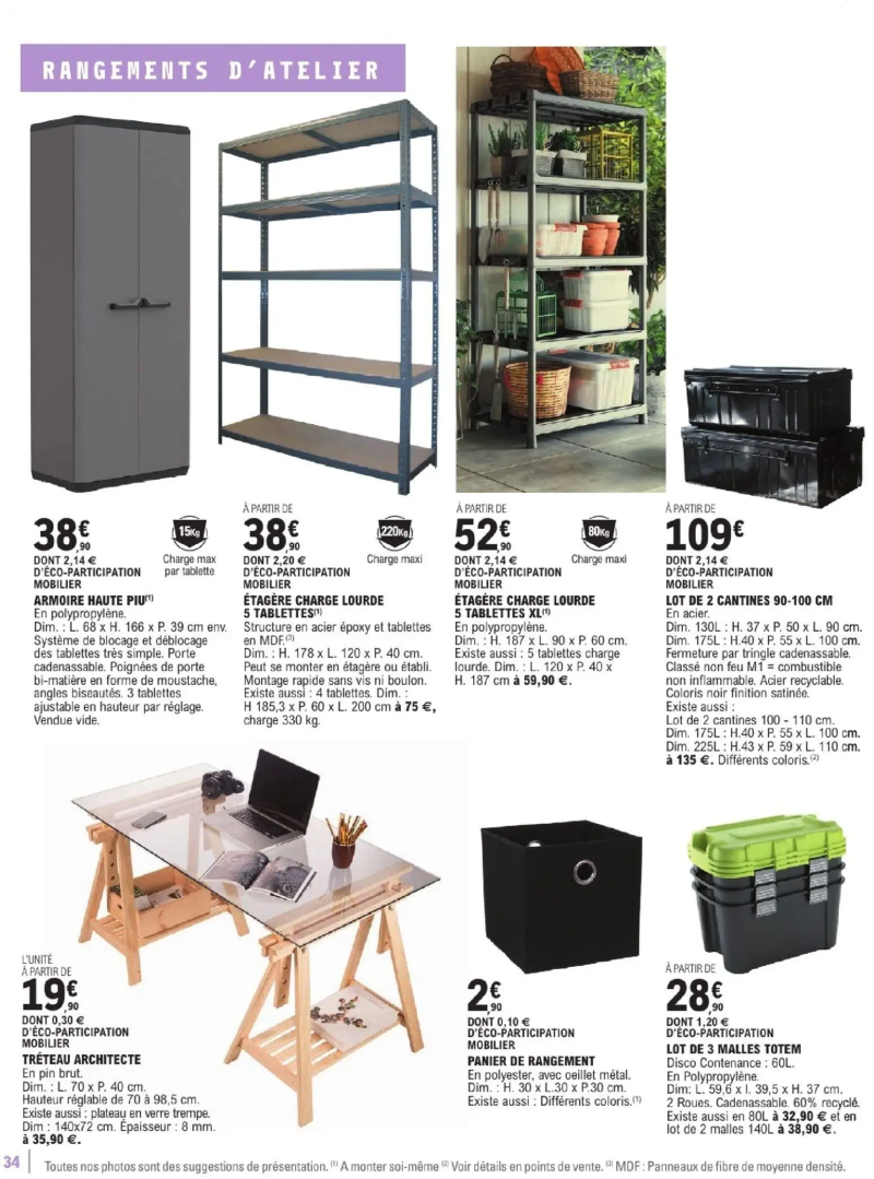 Brico E.Leclerc catalogue du 06/01 – page 34