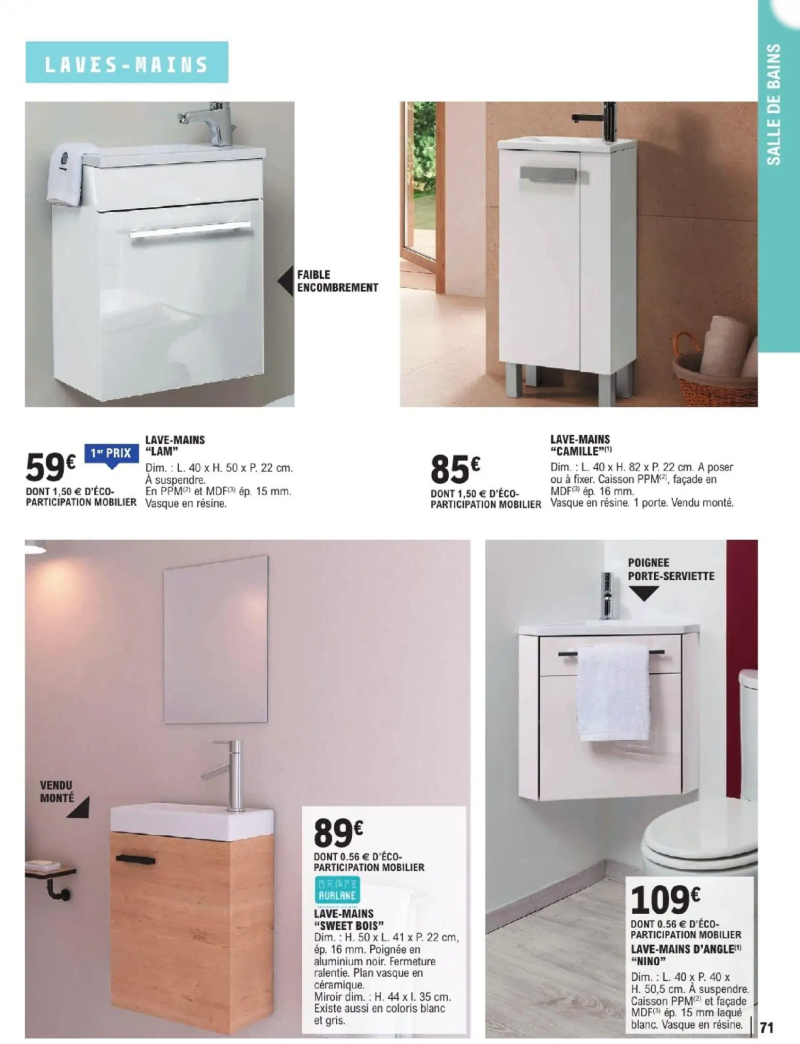 Brico E.Leclerc catalogue du 06/01 – page 71