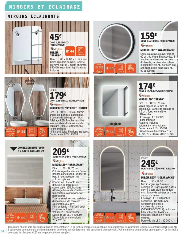 Brico E.Leclerc catalogue du 06/01 – page 54