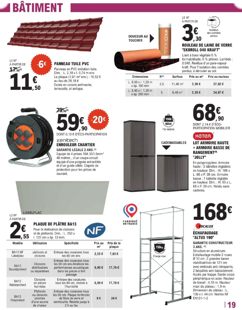 Brico E.Leclerc catalogue du 24/03 – page 19