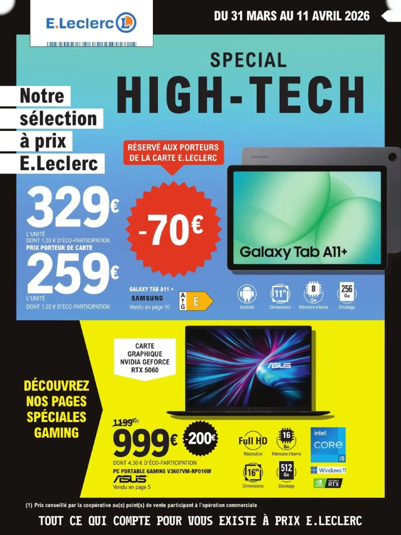 E.Leclerc catalogue du 31/03 – page 1