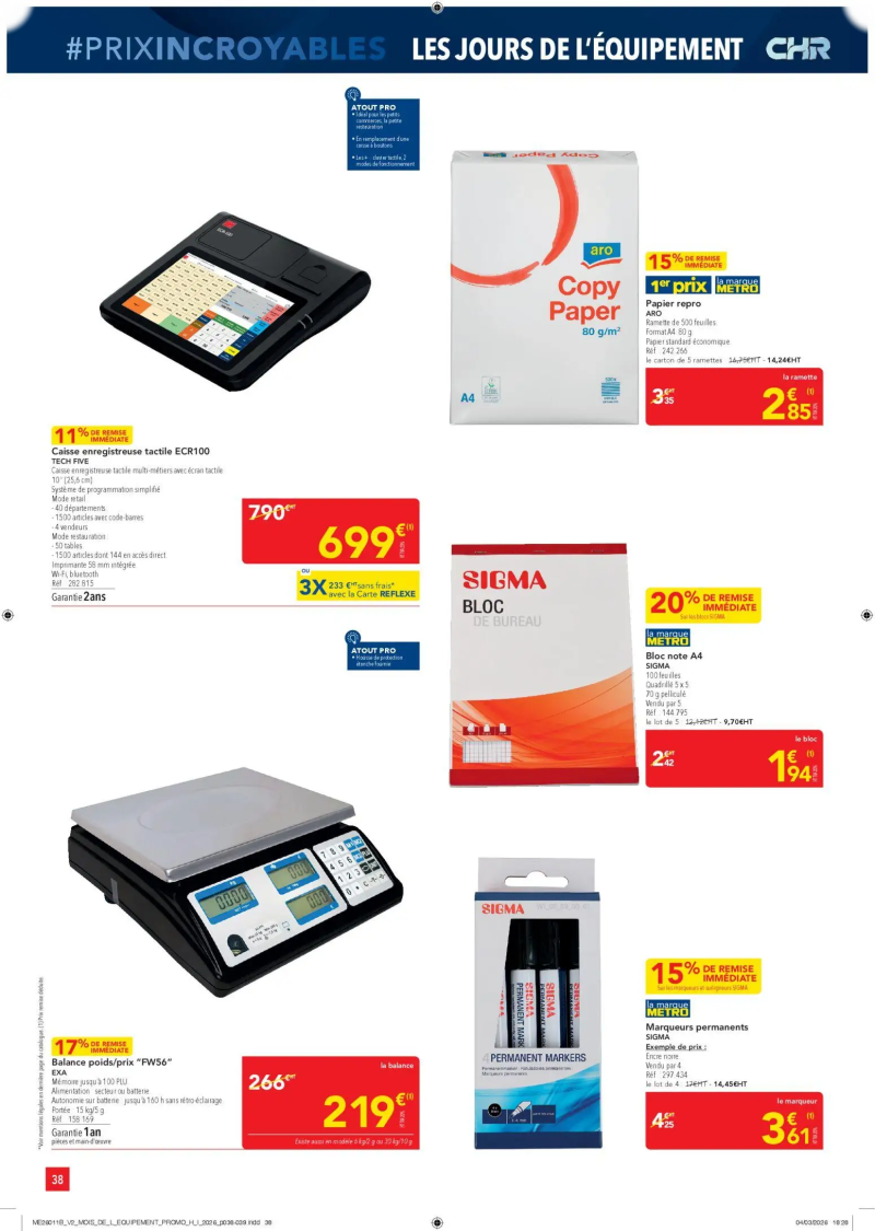 Metro catalogue du 26/03 – page 38