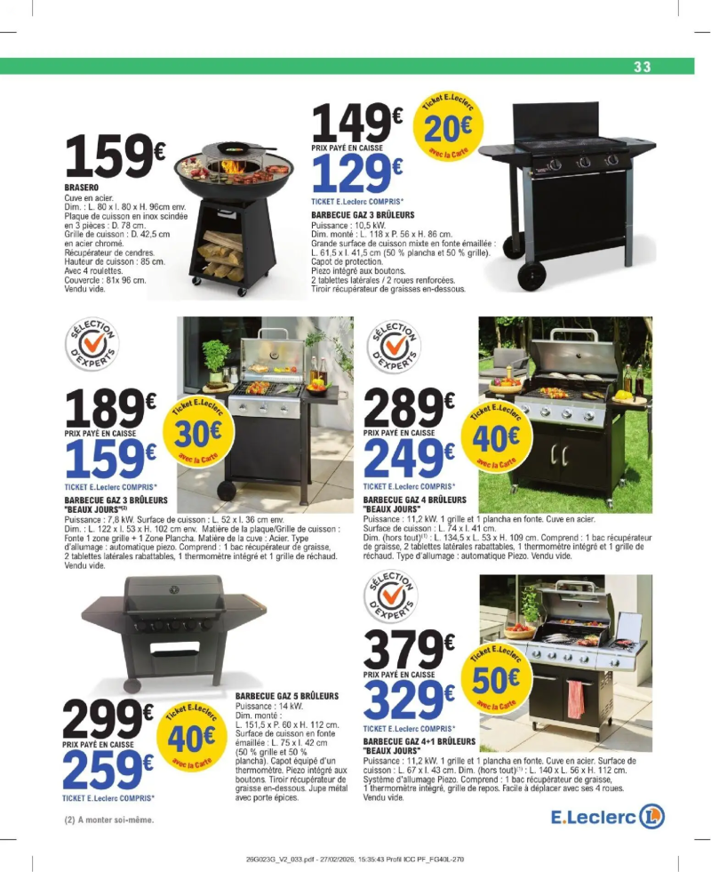 Brico E.Leclerc catalogue du 31/03 – page 33