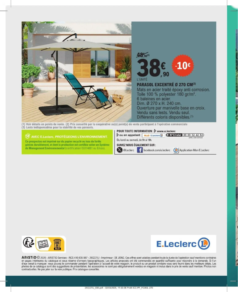 Brico E.Leclerc catalogue du 31/03 – page 36