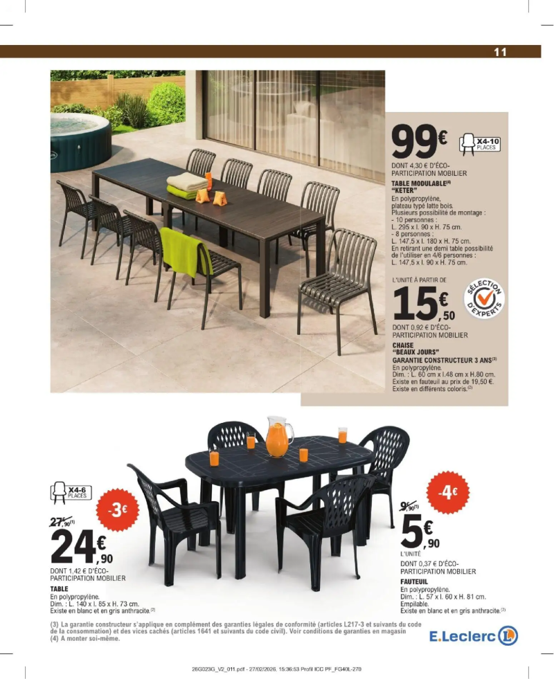 Brico E.Leclerc catalogue du 31/03 – page 11
