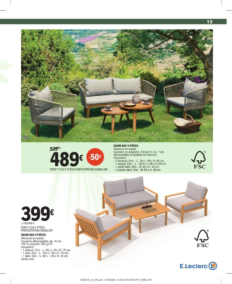 Brico E.Leclerc catalogue du 31/03 – page 15