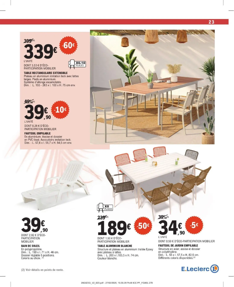 Brico E.Leclerc catalogue du 31/03 – page 23
