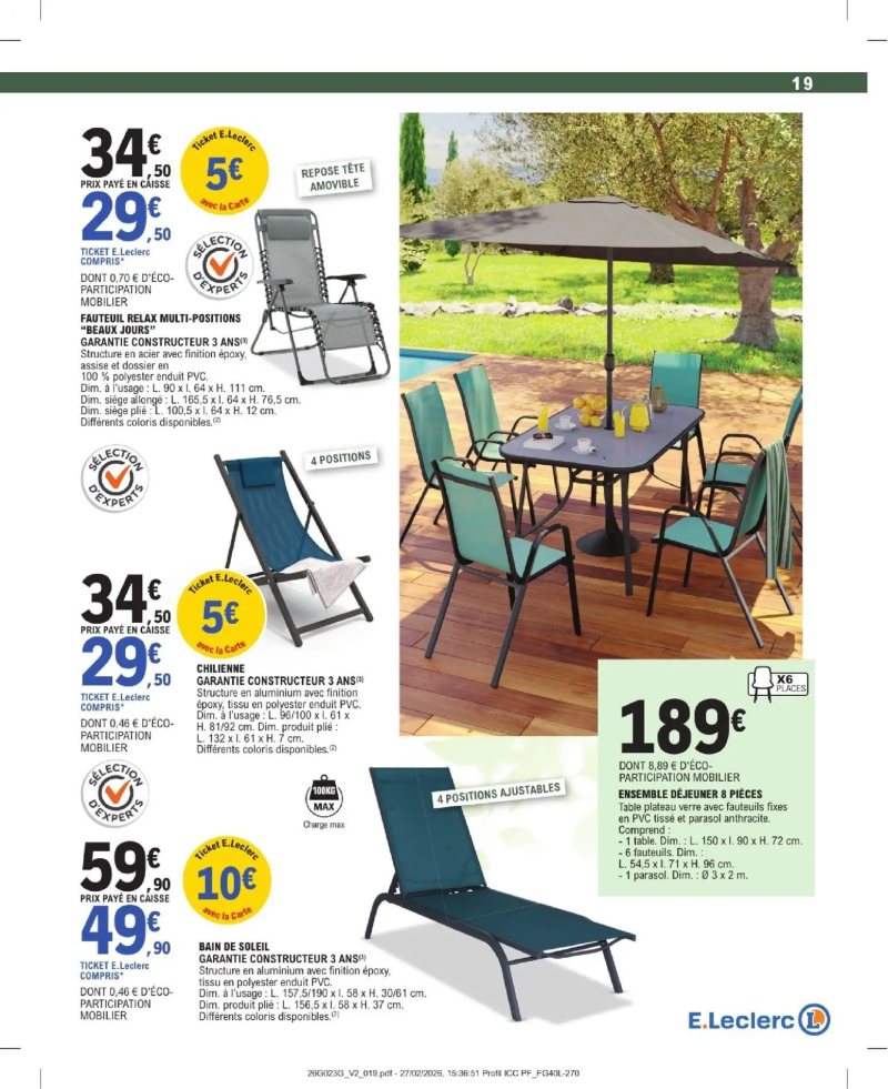 Brico E.Leclerc catalogue du 31/03 – page 19