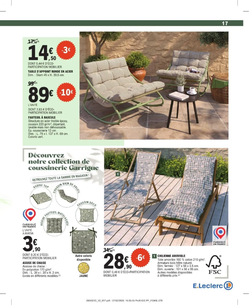 Brico E.Leclerc catalogue du 31/03 – page 17