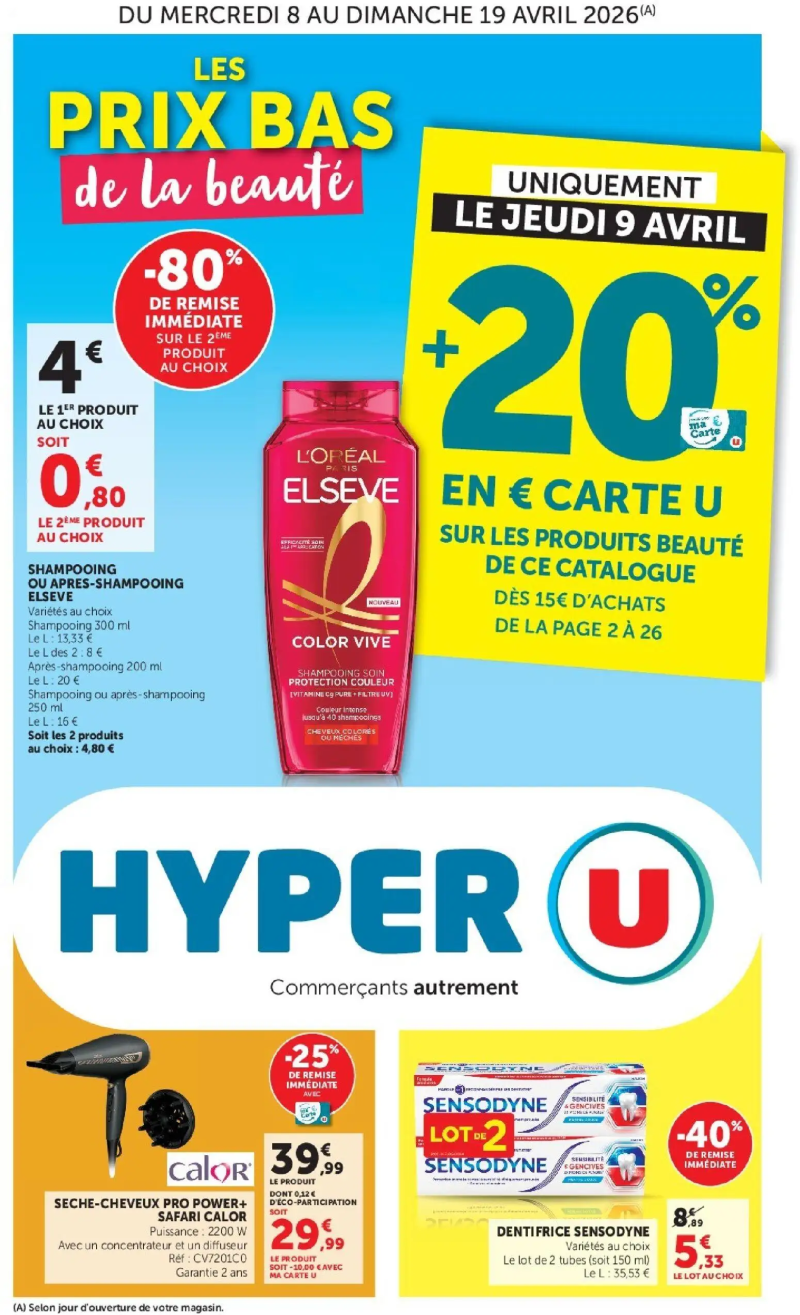 Hyper U catalogue du 08/04 – page 1