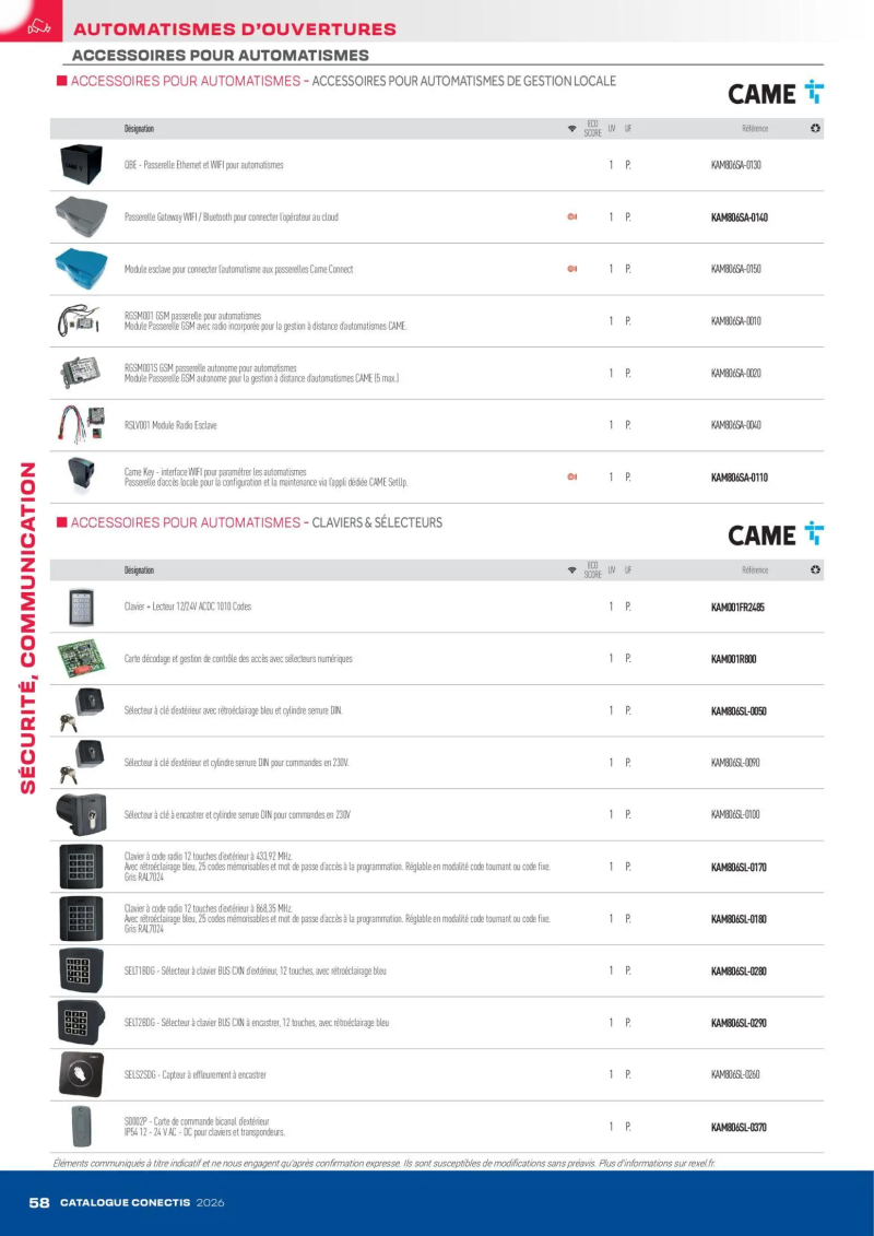 Rexel                                                     catalogue du 10/04 – page 58