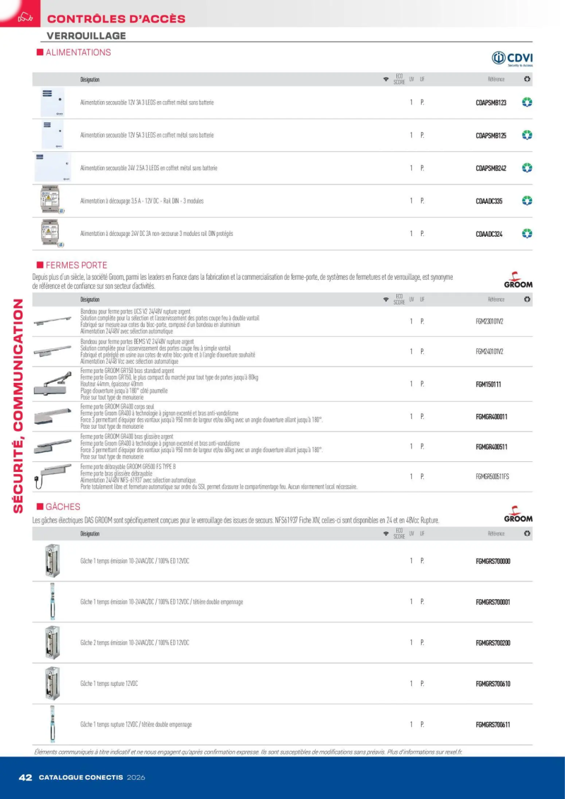 Rexel                                                     catalogue du 10/04 – page 42
