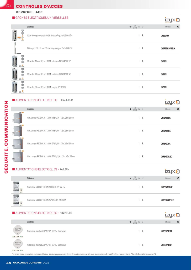 Rexel                                                     catalogue du 10/04 – page 44