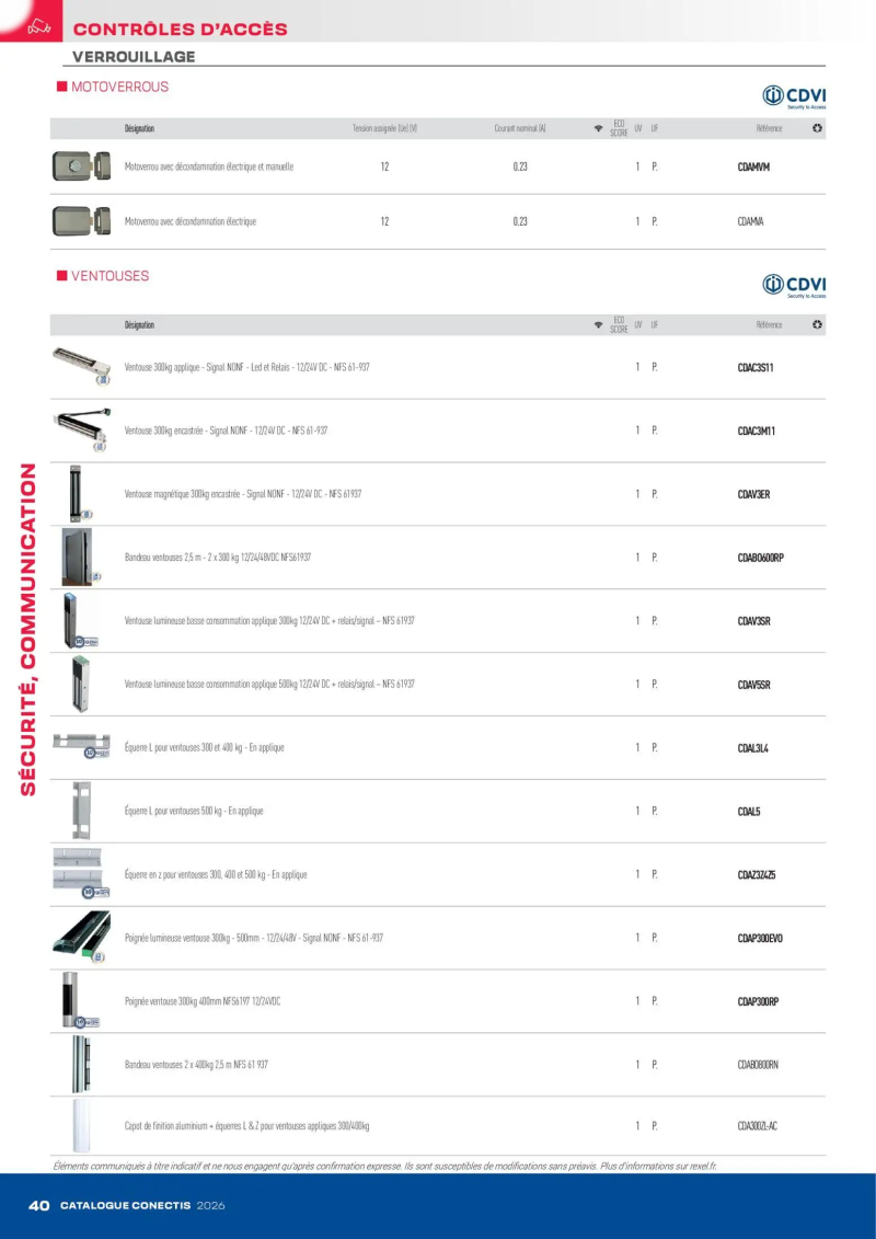 Rexel                                                     catalogue du 10/04 – page 40