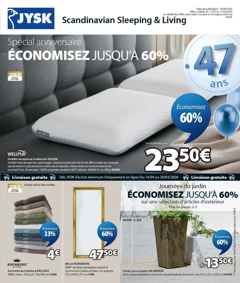 Jysk catalogue du 14/04 – page 1