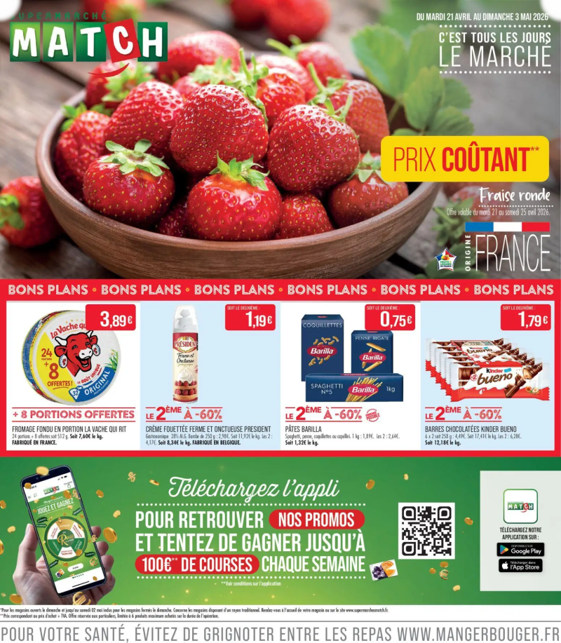 Supermarchés Match catalogue du 21/04 – page 1