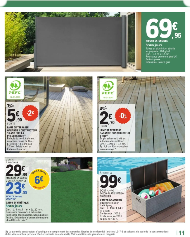 Brico E.Leclerc catalogue du 28/04 – page 11